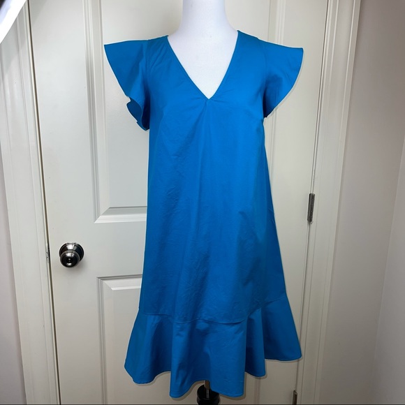 J Crew Mercantile Flutter Sleeve Tank Ruffle Dress - Picture 4 of 15